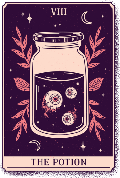 Potion Tarot Card Button