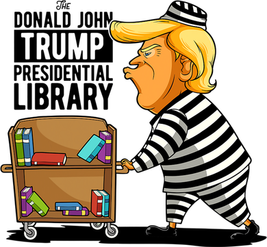 Prison Trump Presidential Library Funny Anti Trump Polo