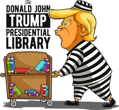 Prison Trump Presidential Library Funny Anti Trump Kids Hoodie