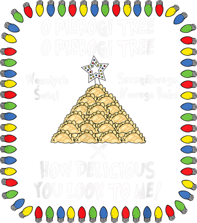 Pierogi Tree Polish Christmas Coaster