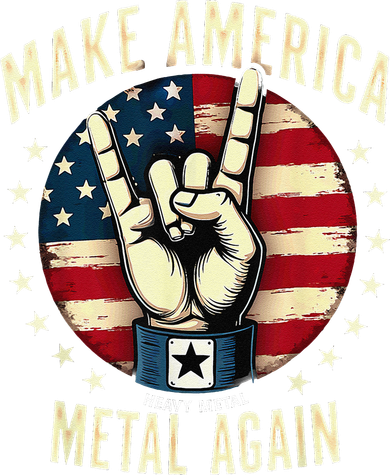 Patriotic Trump Rock Hand Make America Metal Again Kids Hoodie