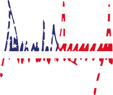 President Trump Signature Usa Flag Color Patriotic American Backpack