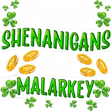 Prone To Shenanigans And Malarkey Leprechaun Funny Ireland Irish Gift Coaster