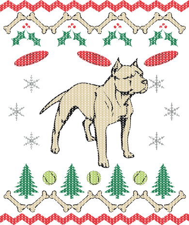Pitbull Ugly Christmas Sweater Sweatshirt