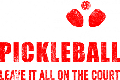 Pickleball USA Flag Leave It All On The Court Pickle Ball Kids T-Shirt