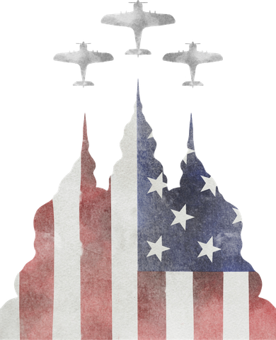 Patriotic Usa Flag Fighter Jets 4th Of July Women's Sweatshirt