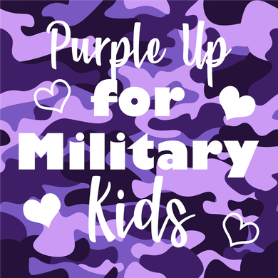 Purple Up For Military Kids Awareness Santa Hat