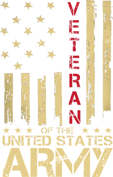 Patriotic U S Army Veteran Red Line American Flag Vintage Ornament