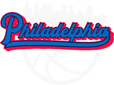 Philadelphia Vintage Basketball Script City Skyline Fan Women's Sweatshirt