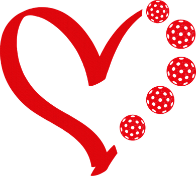 Pickleball Valentine Day Heart Pickleball Kids T-Shirt
