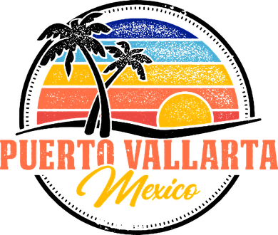 Puerto Vallarta Retro Sunset Kids T-Shirt