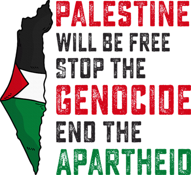 Palestine Will Be Free Stop The Genocide End The Apartheid Kids Hoodie
