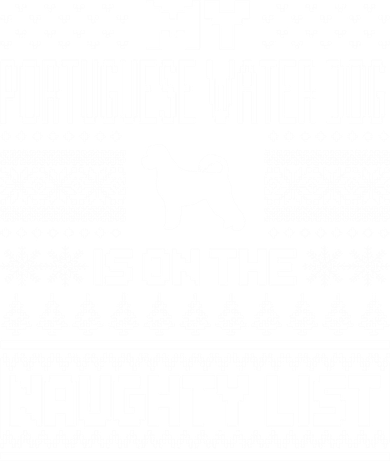 Portuguese Water Dog On Naughty List Dog Ugly Christmas Gift Hat
