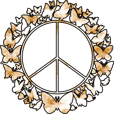 Cute Butterfly Peace Sign Baby Bodysuit
