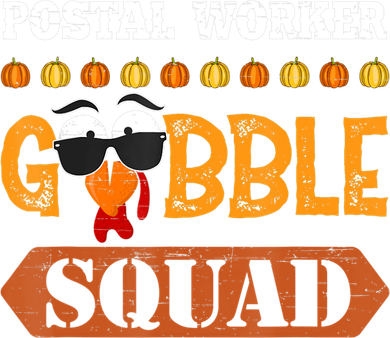 Postal Worker Gobble Squad Mailman Turkey Thanksgiving Match Women's Hoodie