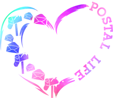 Postal Worker Heart Meaningful Gift Postal Life Mail Carrier Mail Lady Gift Kids T-Shirt