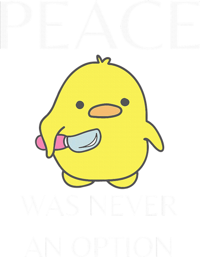Peace Was Never An Option Duck With Knife Duck With Knife Kids Long Sleeve Shirt