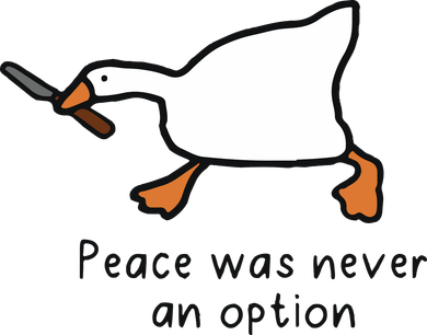 Peace Was Never An Option Funny Goose Kids T-Shirt