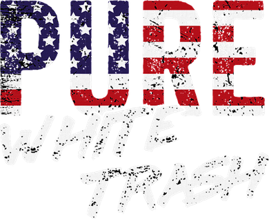 Pure White Trash Funny Redneck American Flag Ceramic Ornament
