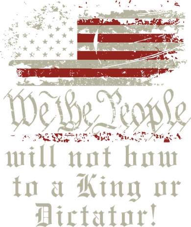 Patriotic We the people Will Not Bow to King or Dictator Golf Towel