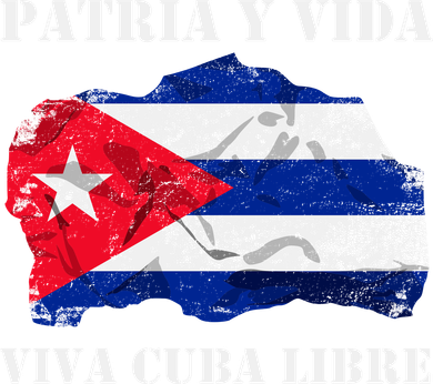 Patria Y Vida Viva Cuba Libre Distressed Cuban Flag Ornament