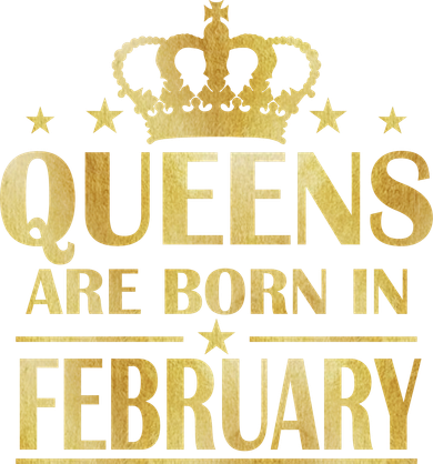 Limited Edition Queens Are Born In February Gold Print Women's Sweatshirt