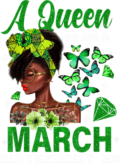 Queen March Birthday Black African American St Patricks day Beanie