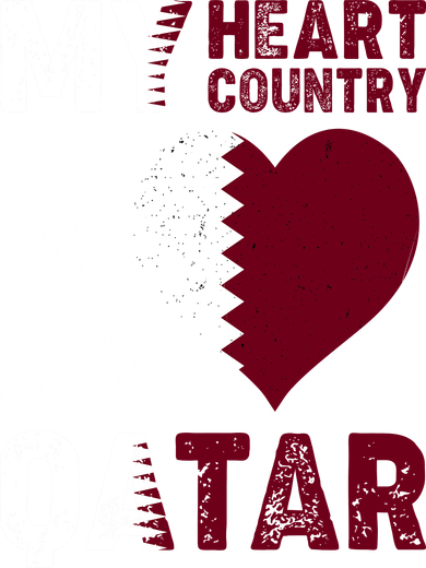 Qatar My Heart My Country Kids Hoodie