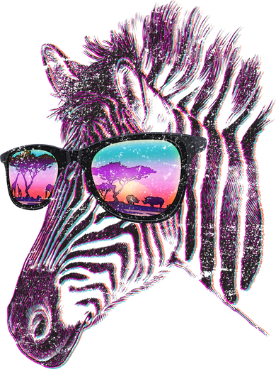 Retro 80s Zebra Shade Mousepad