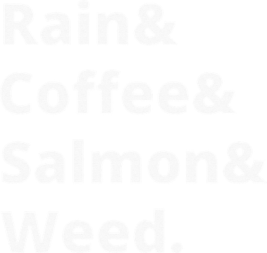 Rain And Coffee And Salmon And Weed Seattle Gift Golf Towel