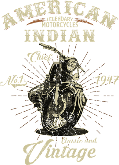 Retro American M.O.T.O.R.C.Y.C.L.E Indian For Old Biker Kids Hoodie