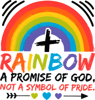 Rainbow A Promise Of God Not A Symbol Of Pride Promise Of God Flexfit Unipanel Trucker Cap