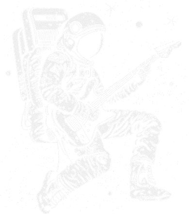 retro Astronaut playing electric guitar in space Women's Sweatshirt