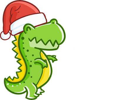 Fa Ra Ra Rawr Dinosaur Christmas Button