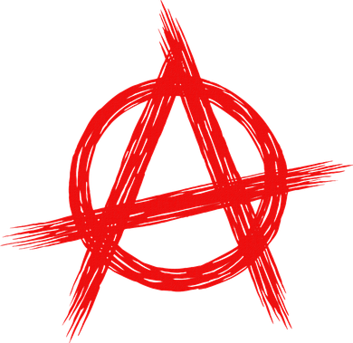 Red Anarchist Symbol Distressed Political Anarchy Rock Star Tumbler