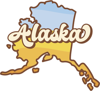 Retro Alaska State Logo Women's Hoodie
