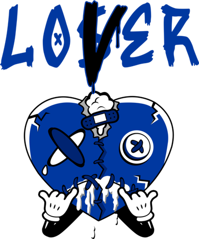 Racer Blue 5s Tee To Match Loser Lover Heart 5 Racer Blue T-Shirt