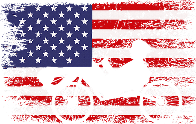 Recumbent Bike American Flag Recumbent Bike Women's Tank Top
