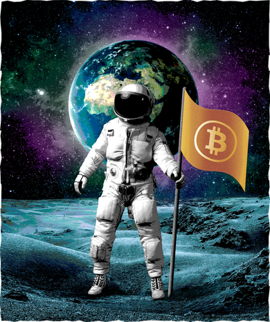 Retro Bitcoin Astronaut Women's Sweatshirt