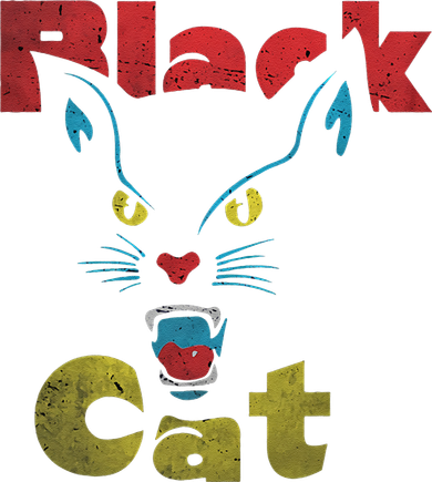 Retro Black Cat Retro Fireworks Vintage Halloween 70s Toddler Hoodie