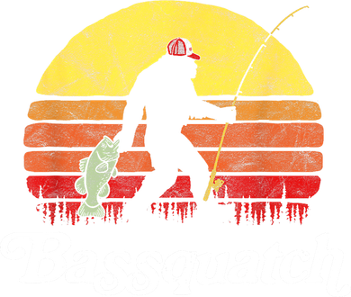 Retro Bassquatch Funny Bigfoot Fishing Outdoor Gift Doggie Tank