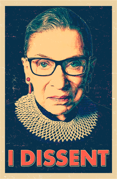 Retro Poster Ruth Bader Ginsburg I Dissent RBG Kids Hoodie