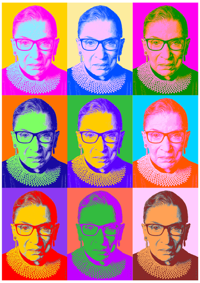 Ruth Bader Ginsburg RBG Pop Art Tribute Kids Sweatshirt