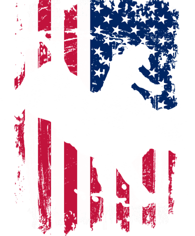 Rodeo Bull Rider American Flag Women's Dry Zone Grid Polo