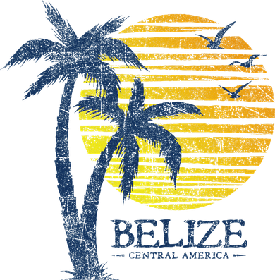 Retro Belize Souvenir Vintage Sunset Baby Bodysuit