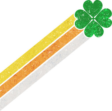 Retro Irish Clover Comet Kids Hoodie