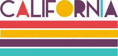 Retro Colors California Santa Hat