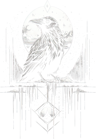 Raven Crow Dark Bird Witchcraft Omens Midnight Moon Night Mystic Folklore Magic Kids Sweatshirt