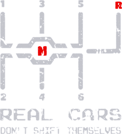Real Cars Don't Shift Themselves Distressed Drifting Toddler Long Sleeve