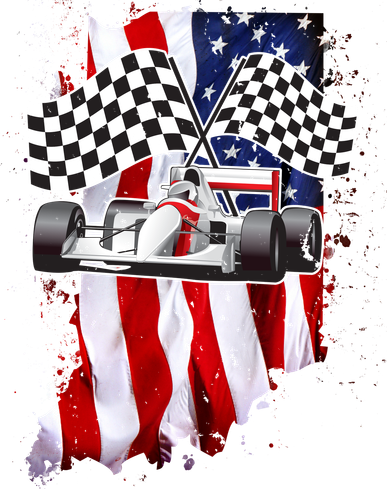 American Racing Car Flag Mousepad